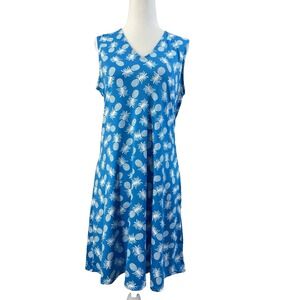 Escapada Living Dress Womens XS Pineapple‎ Print Sleeveless Summer A-Line Casual
